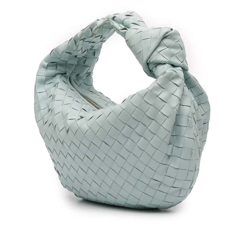 Bottega Veneta Teen Nappa Intrecciato Jodie Blue Leather Good condition - Back View