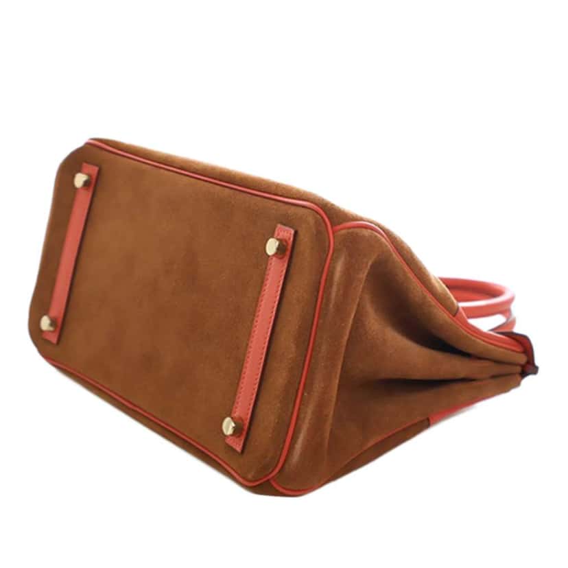 Hermès Swift and Suede Grizzly Touch Birkin Retourne 30 Brown Leather Good condition - Box View