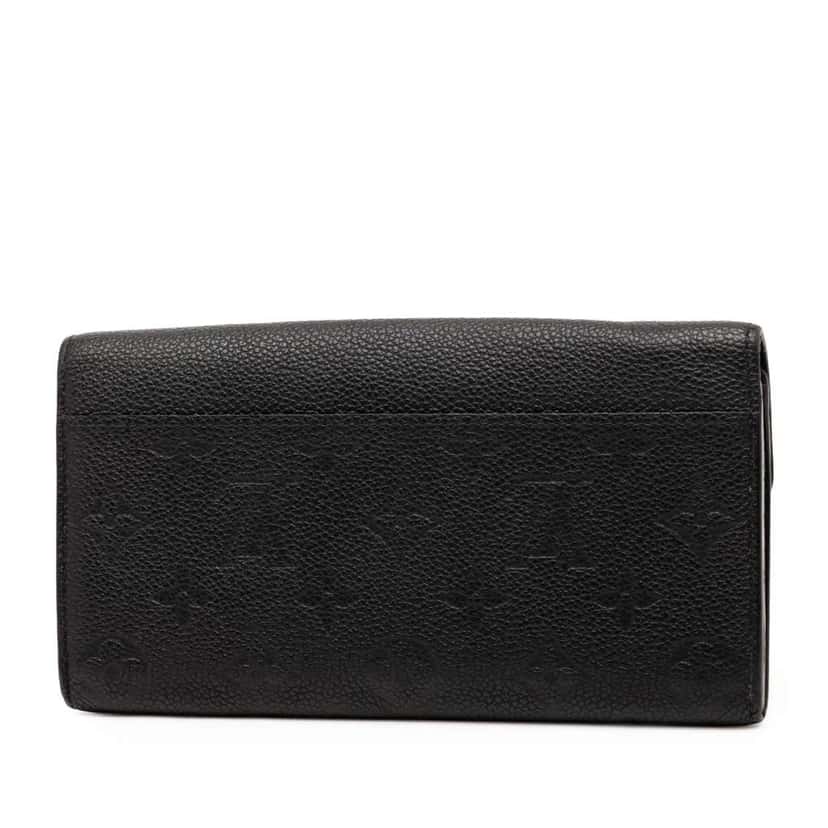 Louis Vuitton Monogram Empreinte Sarah Wallet Black Leather Good condition - Back View