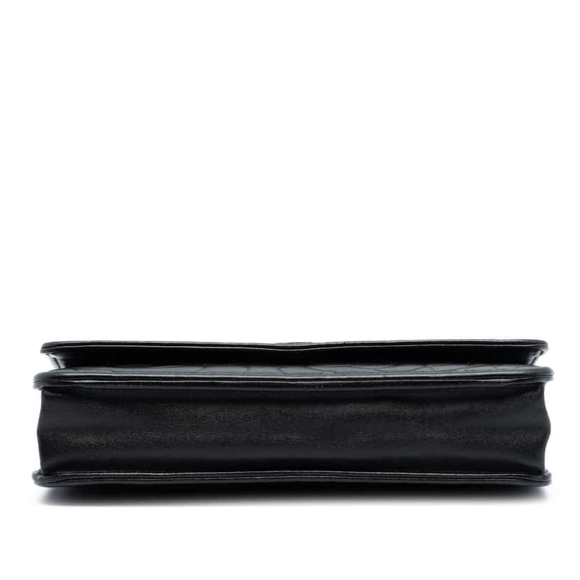 Chanel CC Embossed Lambskin Camellia Wallet On Chain Black Leather Good condition - Inside View