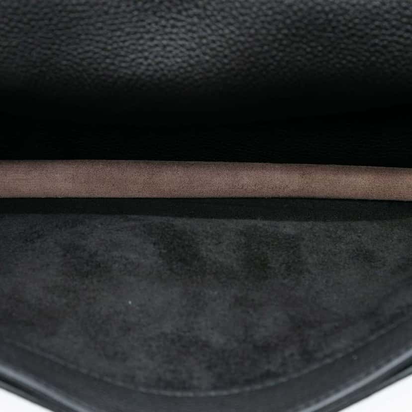 Hermès Togo and Swift Sac A Depeches Verso 38 Black Leather Good condition - Model View