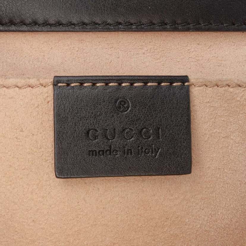 Gucci Small GG Supreme Bee Padlock Crossbody Brown Canvas Good condition - Box View
