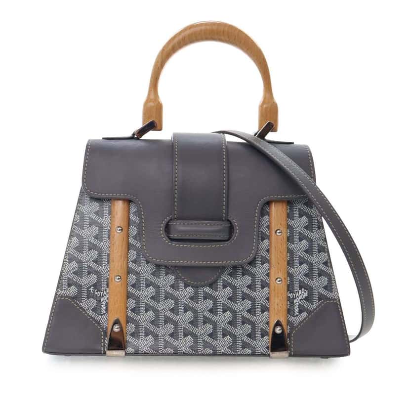 Goyard Goyardine Saigon Structured PM Grey Canvas Good condition - Front View