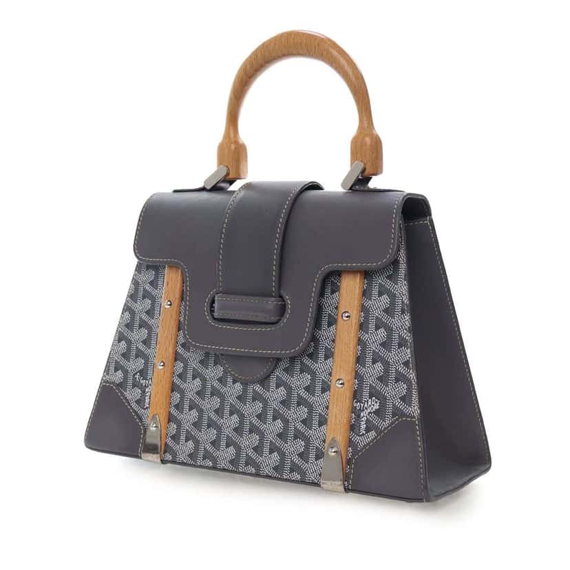 Goyard Goyardine Saigon Structured PM Grey Canvas Good condition - Back View