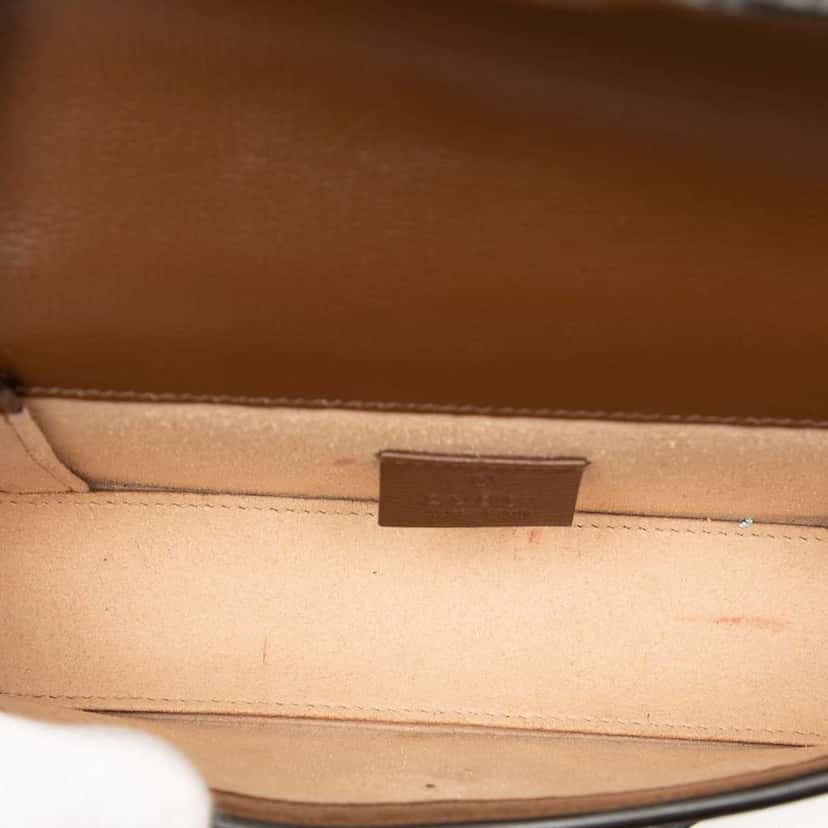Gucci Mini GG Supreme Horsebit 1955 Crossbody Brown Canvas Good condition - Model View