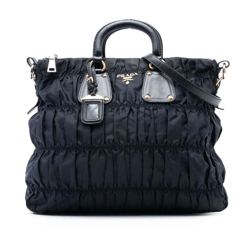 Prada Tessuto Gaufre Satchel Black Good condition - Front View