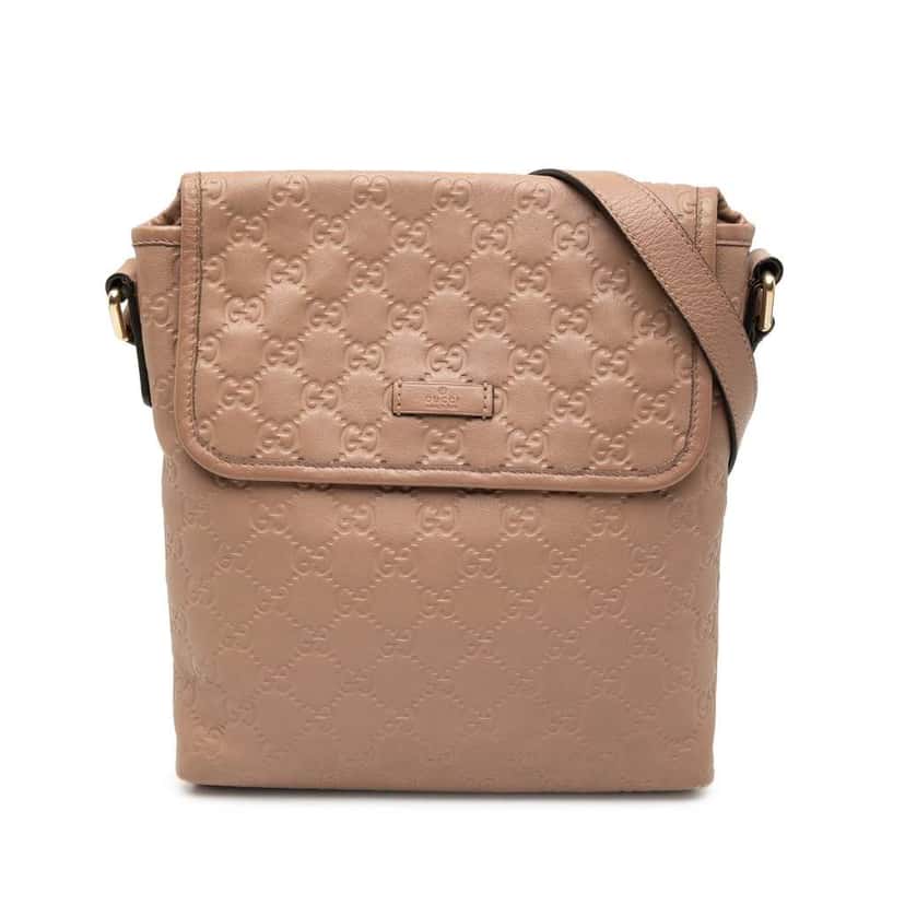 Gucci Guccissima Crossbody Brown Leather Good condition - Front View