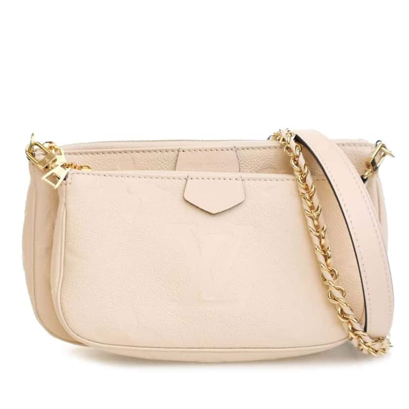 Louis Vuitton Monogram Giant Empreinte Multi Pochette Accessoires Brown Leather Good condition - Front View