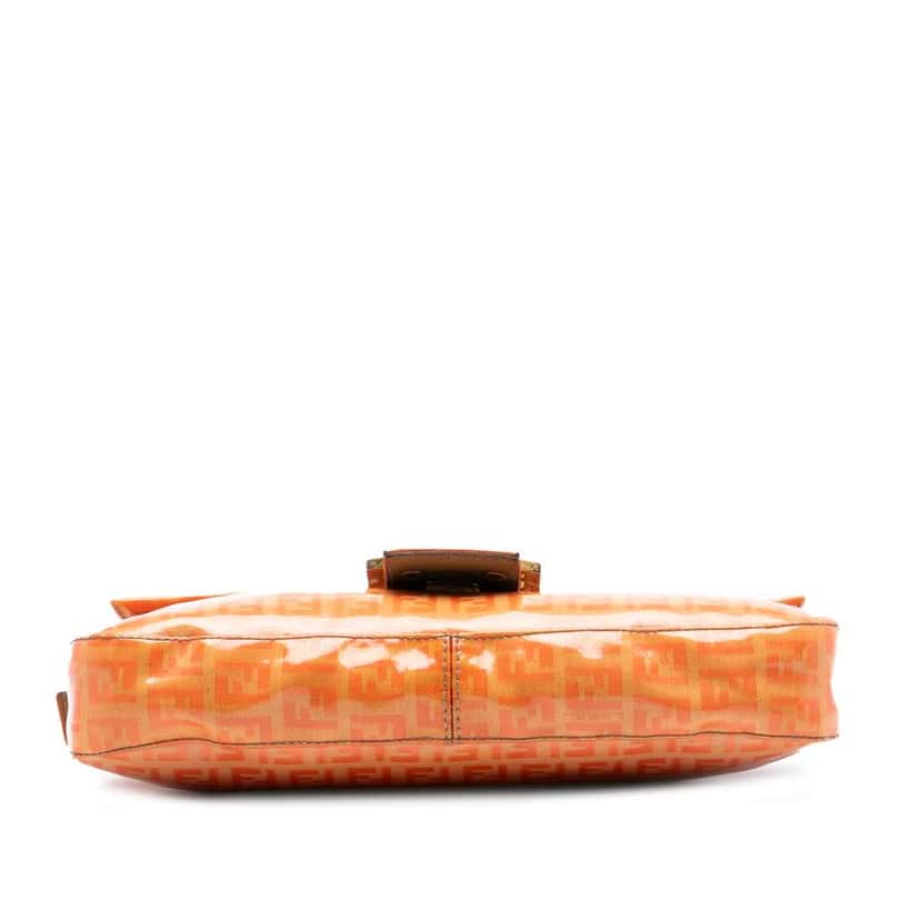 Fendi Zucchino Crystal Baguette Orange Canvas Good condition - Inside View