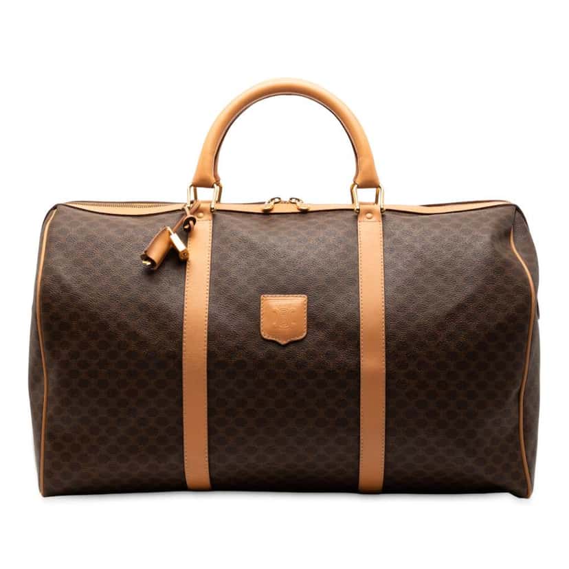 Celine Macadam Coated Canvas Travel Bag Brown Canvas Good condition - Front View