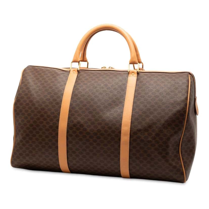 Celine Macadam Coated Canvas Travel Bag Brown Canvas Good condition - Back View