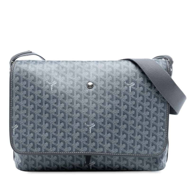 Goyard Goyardine Capetien MM Messenger Bag Grey Canvas Good condition - Front View