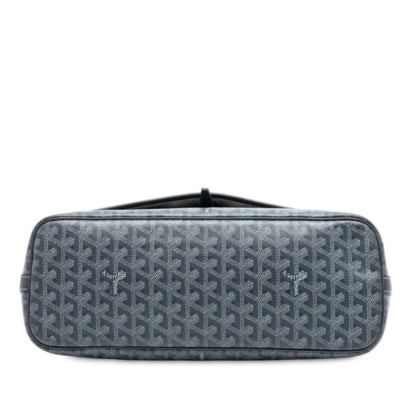 Goyard Goyardine Capetien MM Messenger Bag Grey Canvas Good condition - Inside View