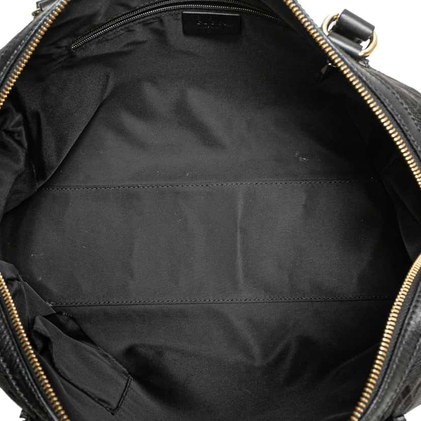 Gucci Canvas Horsebit Charmy Boston Bag Black Canvas Good condition - Model View