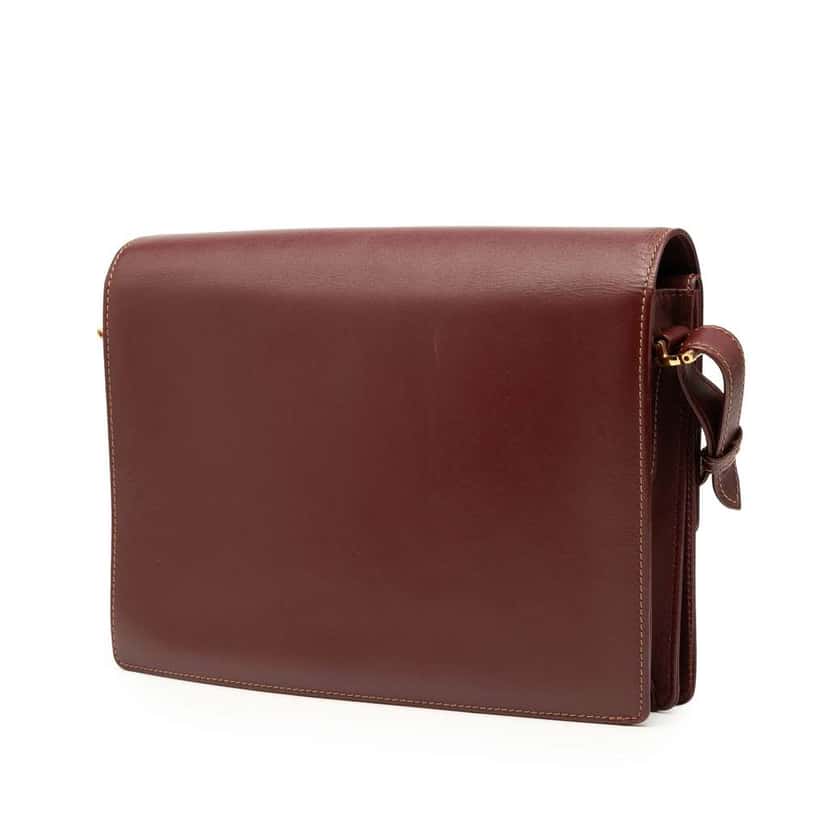 Cartier Must de Cartier Leather Crossbody Red Leather Good condition - Back View