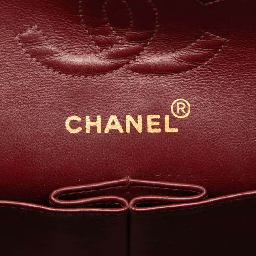 Chanel Small Classic Lambskin Double Flap Black Leather Good condition - Box View