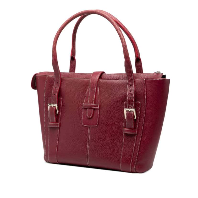 Loewe Leather Senda Handbag Red Leather Very good condition - Back View