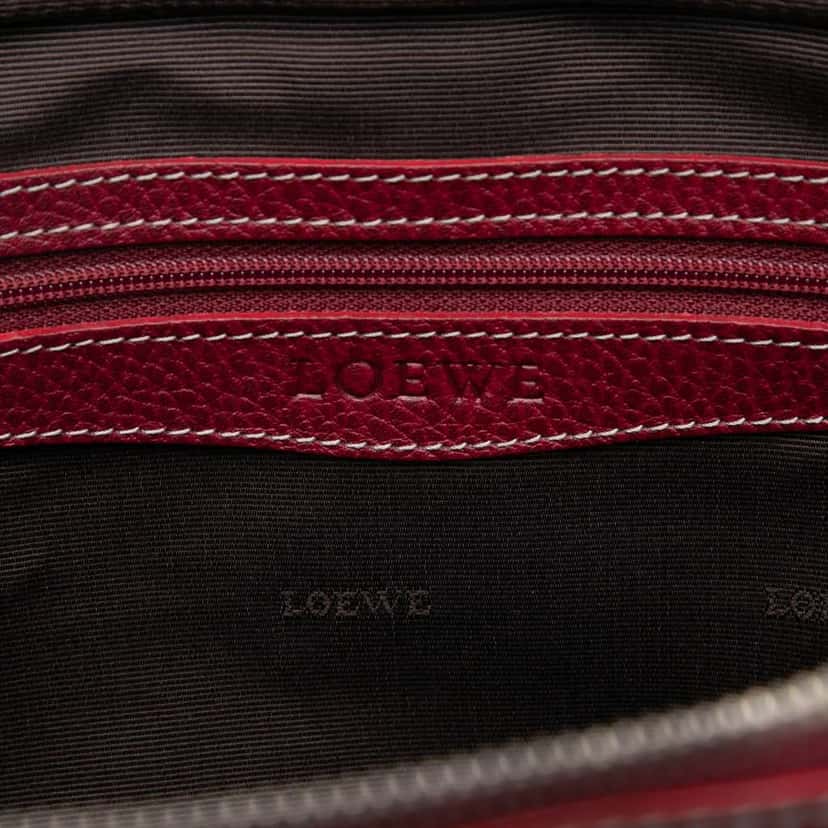 Loewe Leather Senda Handbag Red Leather Very good condition - Box View