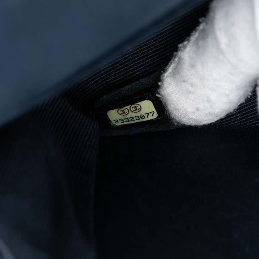 Chanel Medium Classic Velvet Double Flap Blue Velvet Very good condition - Box View