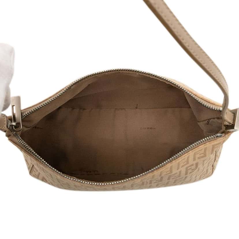 Fendi Zucchino Canvas Pochette Brown Canvas Good condition - Model View