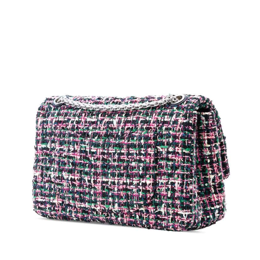 Chanel Reissue 2.55 Tweed Double Flap 226 Pink Tweed Good condition - Back View