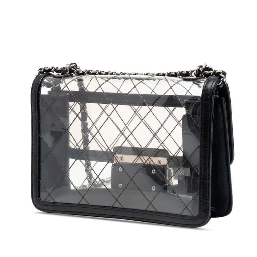 Chanel Small PVC Naked Beauty Lock Flap Black Good condition - Back View