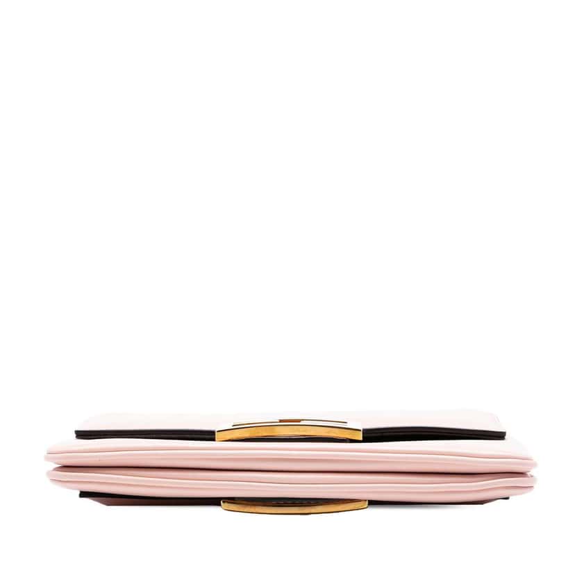 Fendi Leather Duo Baguette Crossbody Pink Leather Good condition - Inside View