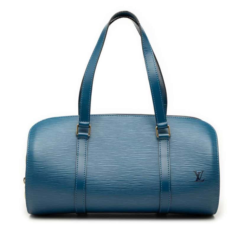 Louis Vuitton Epi Soufflot Blue Leather Good condition - Front View