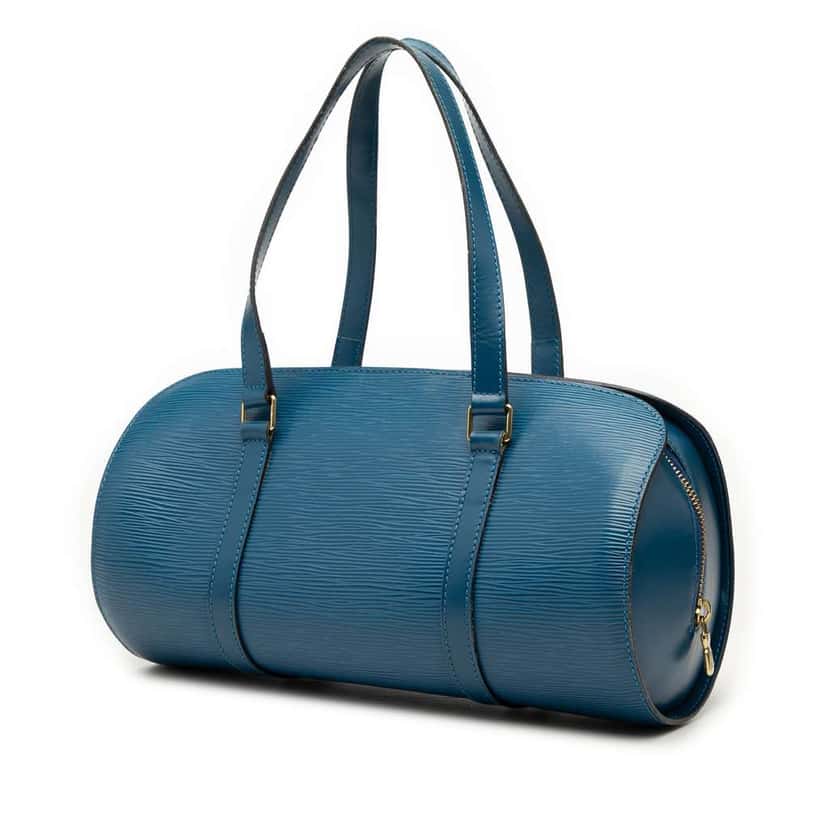 Louis Vuitton Epi Soufflot Blue Leather Good condition - Back View