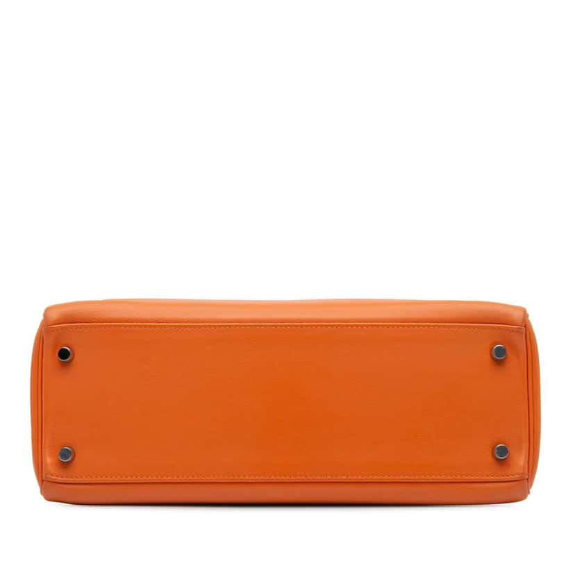 Hermès Swift Kelly II Retourne 32 Orange Leather Good condition - Inside View