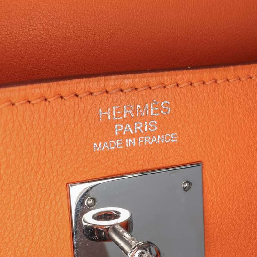 Hermès Swift Kelly II Retourne 32 Orange Leather Good condition - Box View