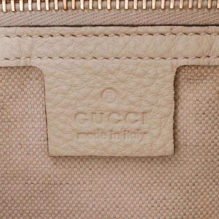 Gucci Medium Calfskin Bamboo Shopper Boston Bag White Leather Good condition - Box View