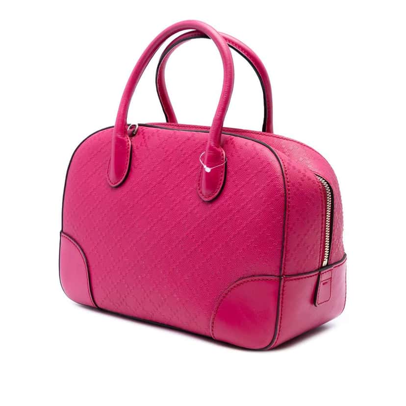 Gucci Diamante Bright Leather Satchel Pink Leather Good condition - Back View