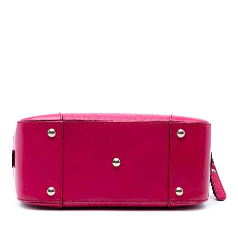 Gucci Diamante Bright Leather Satchel Pink Leather Good condition - Inside View