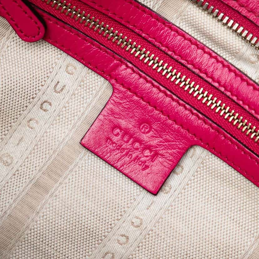 Gucci Diamante Bright Leather Satchel Pink Leather Good condition - Box View