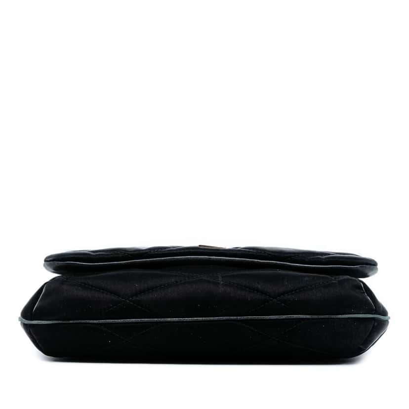 Saint Laurent Quilted Satin Le 57 Shoulder Bag Black Satin Very good condition - Inside View