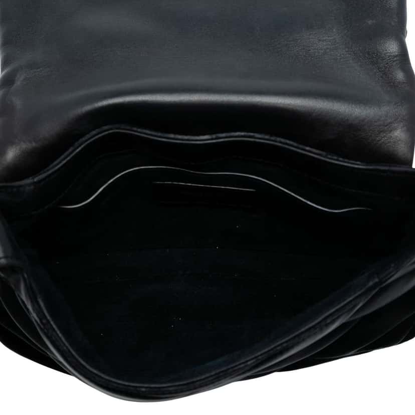 Saint Laurent Quilted Satin Le 57 Shoulder Bag Black Satin Very good condition - Model View