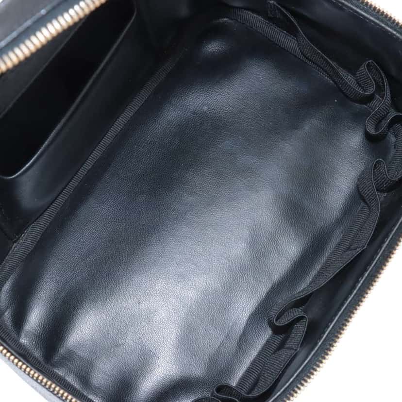 Chanel CC Caviar Vanity Case Black Leather Good condition - Inside View