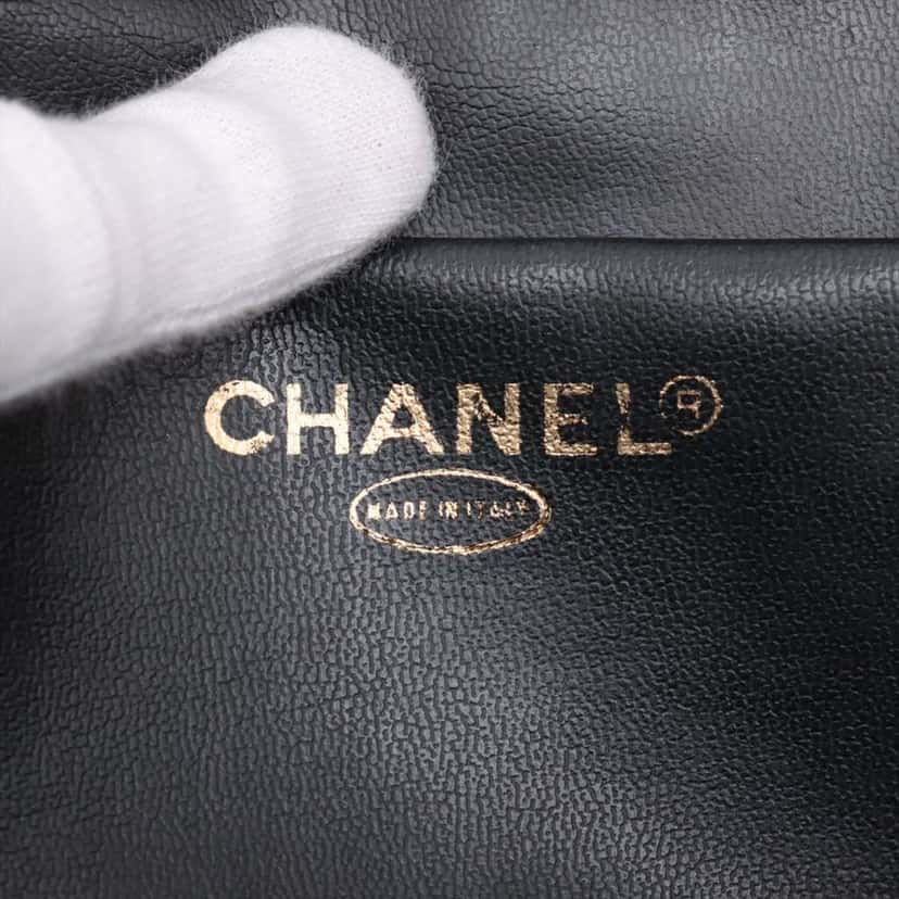 Chanel CC Caviar Vanity Case Black Leather Good condition - Box View