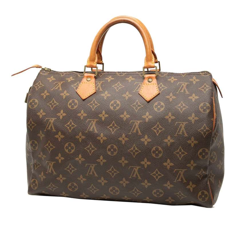 Louis Vuitton Monogram Speedy 35 Brown Good condition - Back View