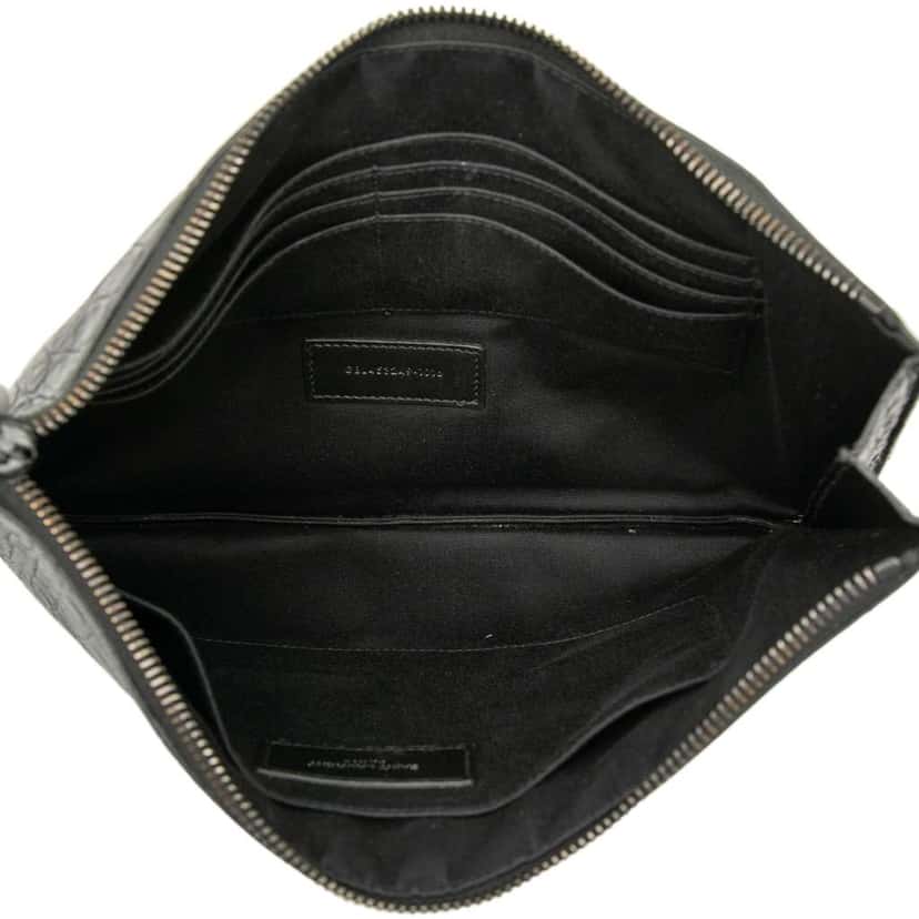 Saint Laurent Croc Embossed Leather Monogram iPad Case Black Leather Good condition - Model View
