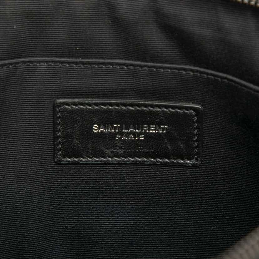 Saint Laurent Croc Embossed Leather Monogram iPad Case Black Leather Good condition - Box View