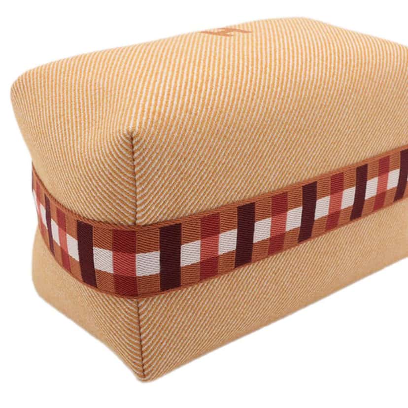 Hermès Large Wool Bride A Brac Au Carre Case Orange Wool Very good condition - Inside View