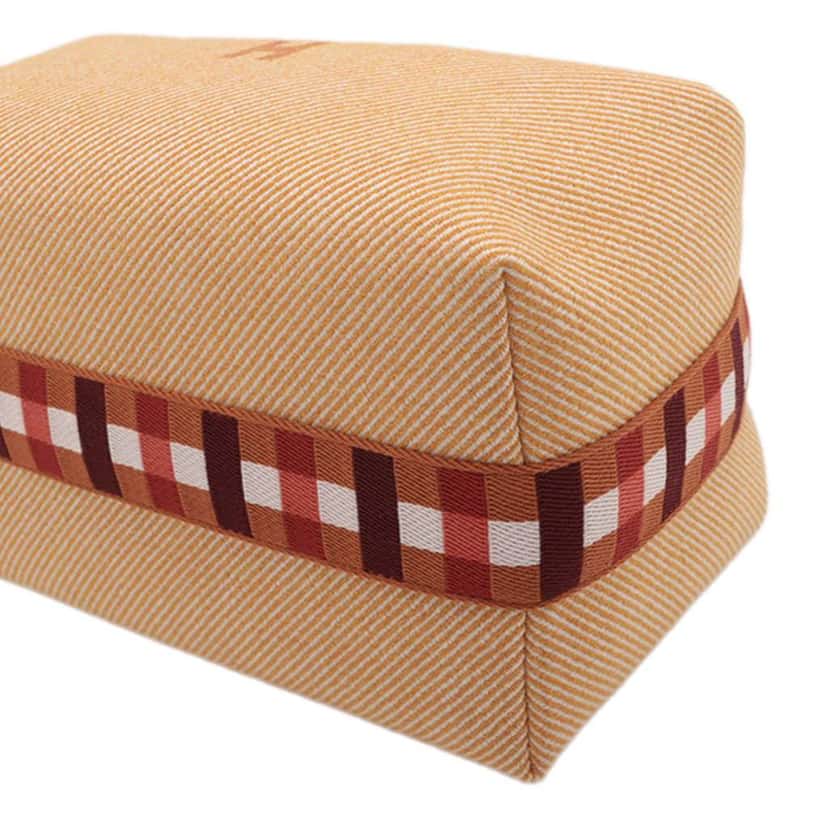 Hermès Large Wool Bride A Brac Au Carre Case Orange Wool Very good condition - Model View