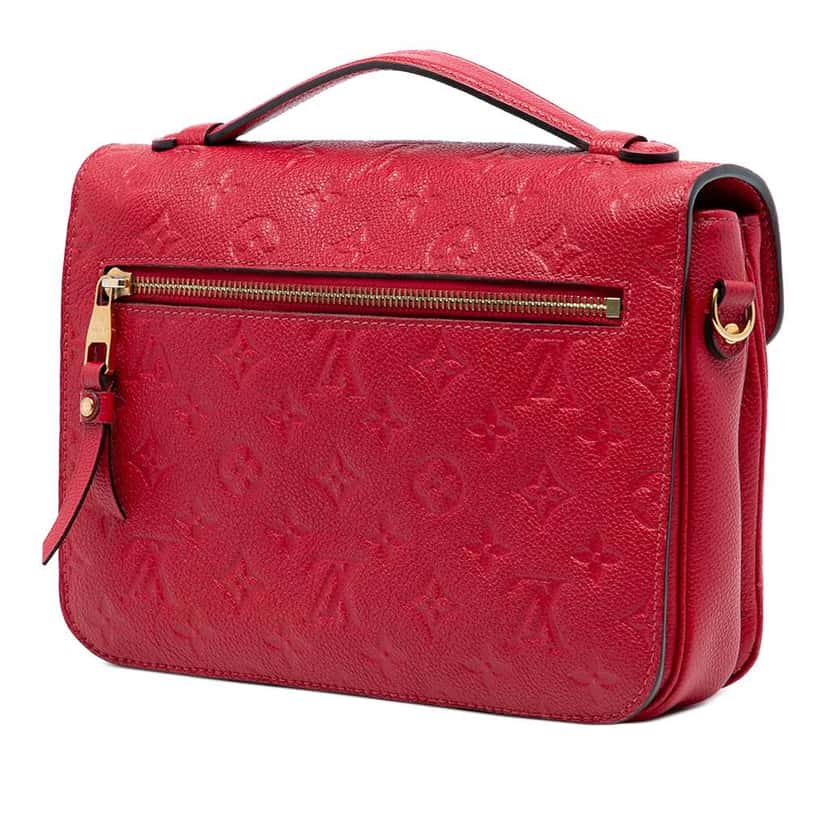 Louis Vuitton Monogram Empreinte Pochette Metis Red Leather Good condition - Back View