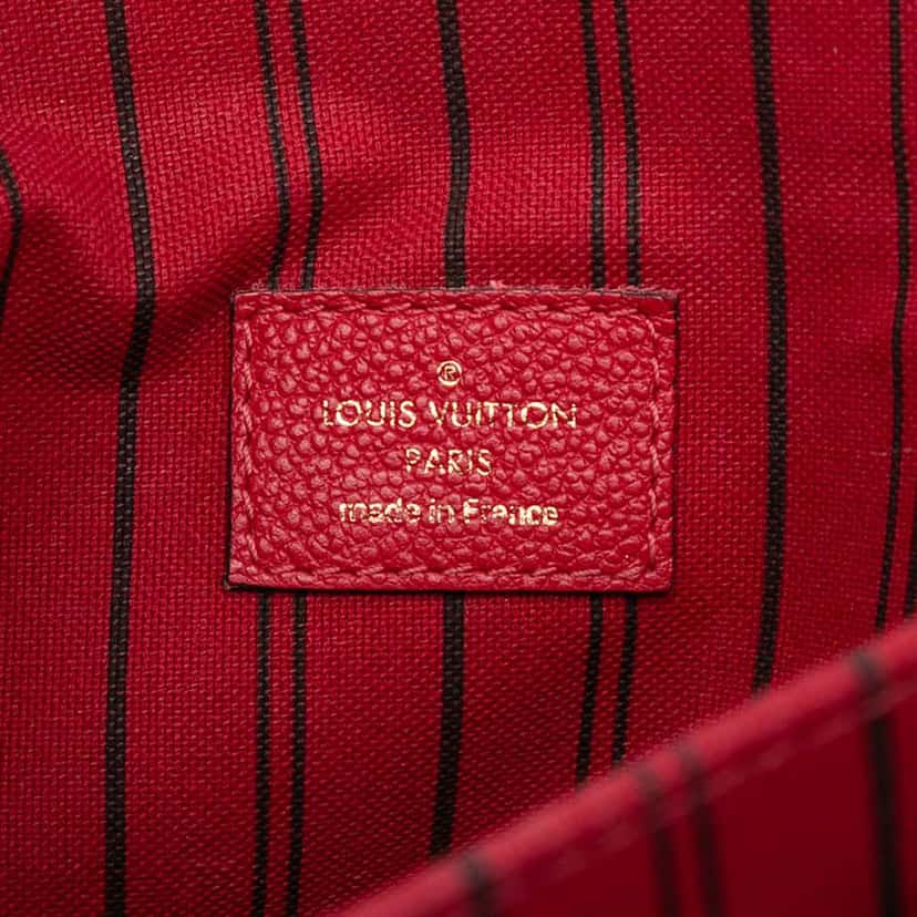 Louis Vuitton Monogram Empreinte Pochette Metis Red Leather Good condition - Box View
