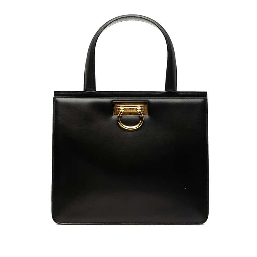 Celine Leather Handbag Black Leather Good condition - Front View