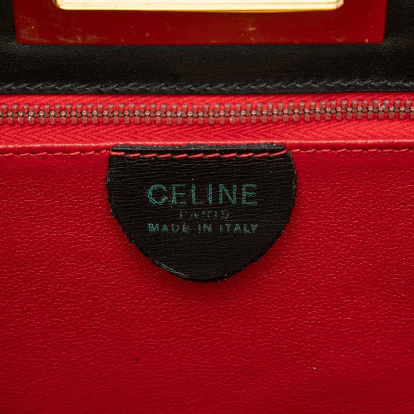 Celine Leather Handbag Black Leather Good condition - Box View