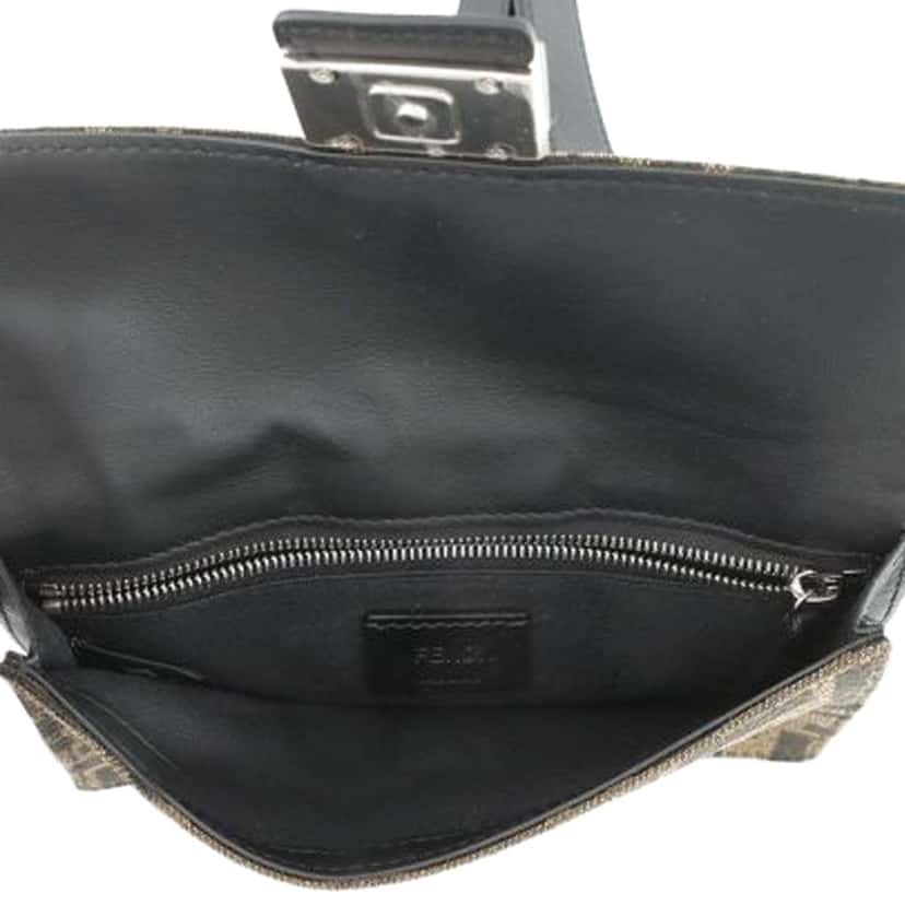 Fendi Zucca Canvas Convertible Baguette Pouch Brown Canvas Good condition - Model View
