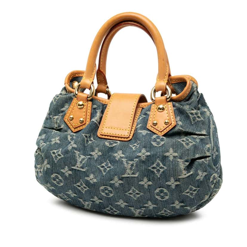 Louis Vuitton Monogram Denim Pleaty Blue Denim Good condition - Back View